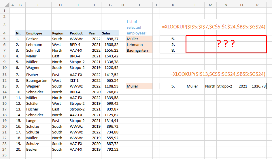 XLOOKUP in array formulas