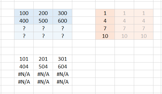 Excel Array formulas Case 6a